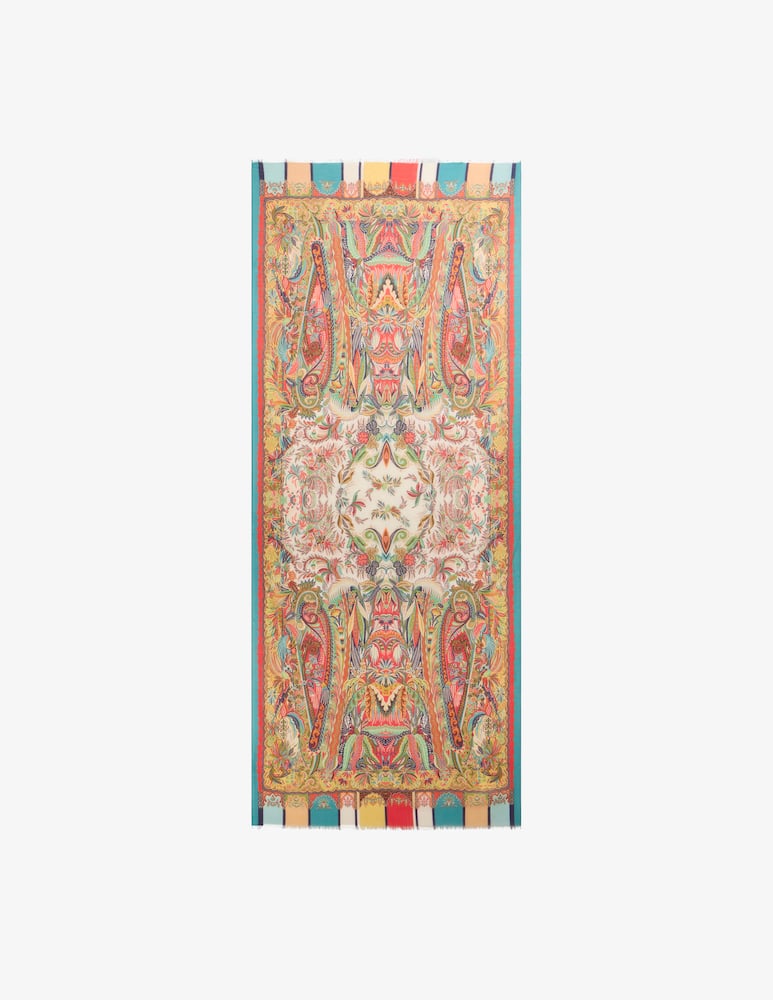 rinascente ETRO Sciarpa in cashmere, seta e lana con motivo paisley