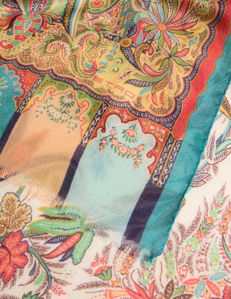 rinascente ETRO Sciarpa in cashmere, seta e lana con motivo paisley