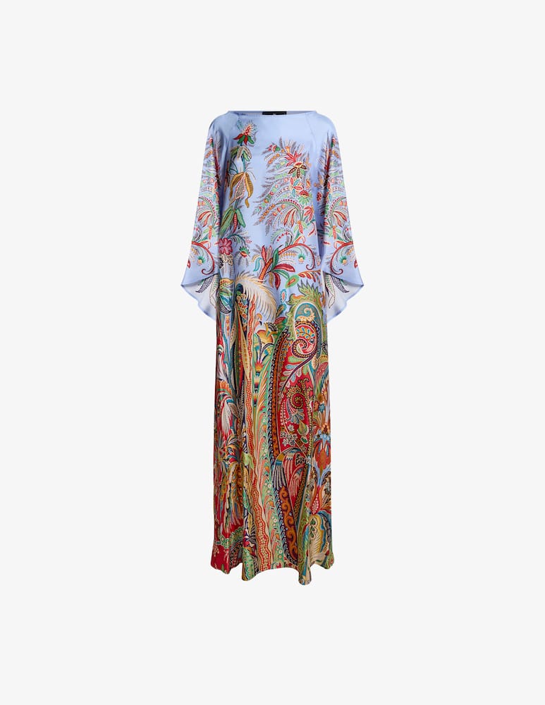 rinascente ETRO Abito lungo in twill con stampa piazzata paisley floreale