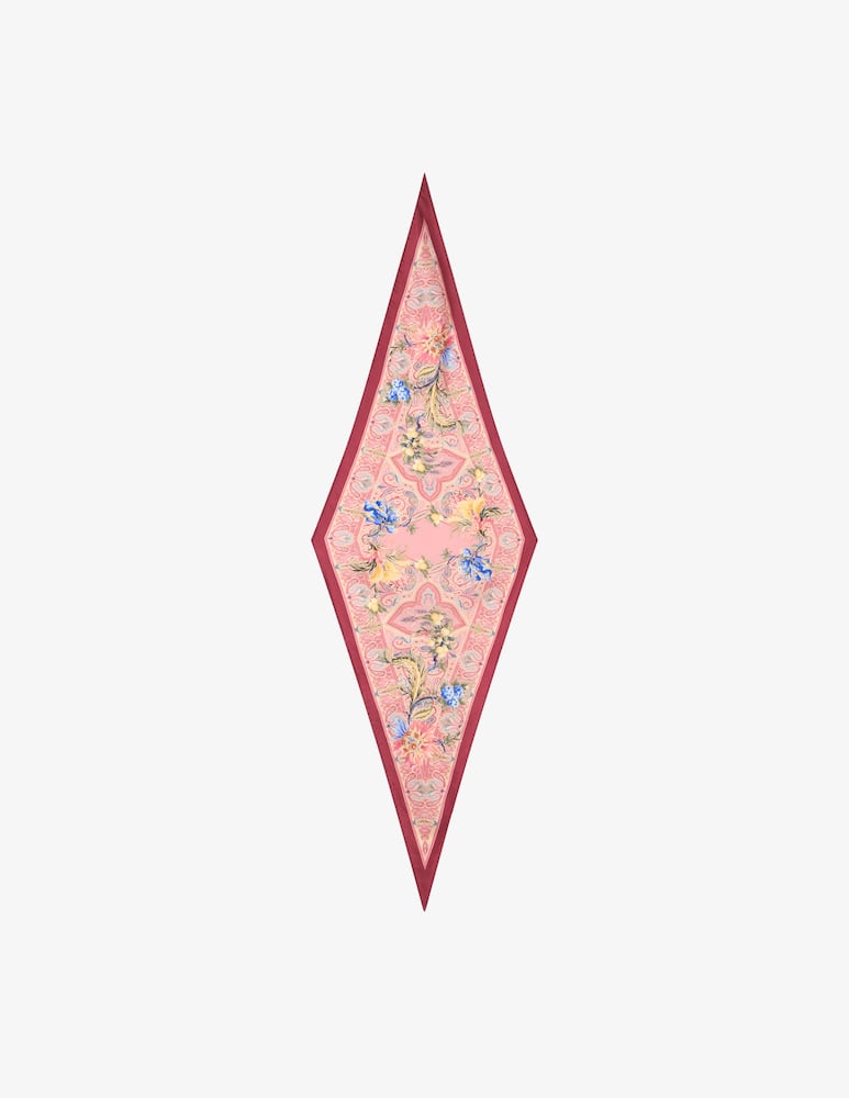 ETRO Diamond-shaped silk scarf with floral paisley motif - picture 1 ETRO Diamond-shaped silk scarf with floral paisley motif - picture 1