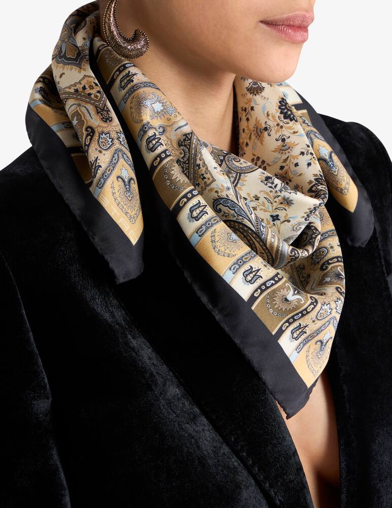 rinascente ETRO Foulard in twill di seta con motivo paisley