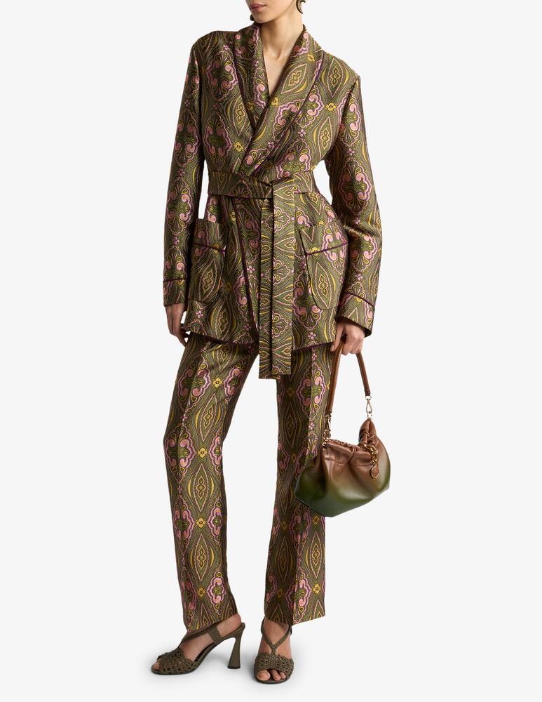 rinascente ETRO Pantaloni jacquard con motivo medaglioni floreali