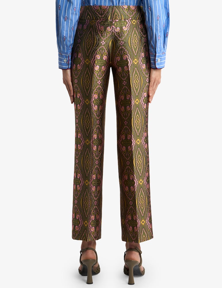 rinascente ETRO Pantaloni jacquard con motivo medaglioni floreali