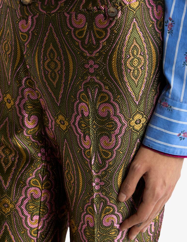 rinascente ETRO Pantaloni jacquard con motivo medaglioni floreali