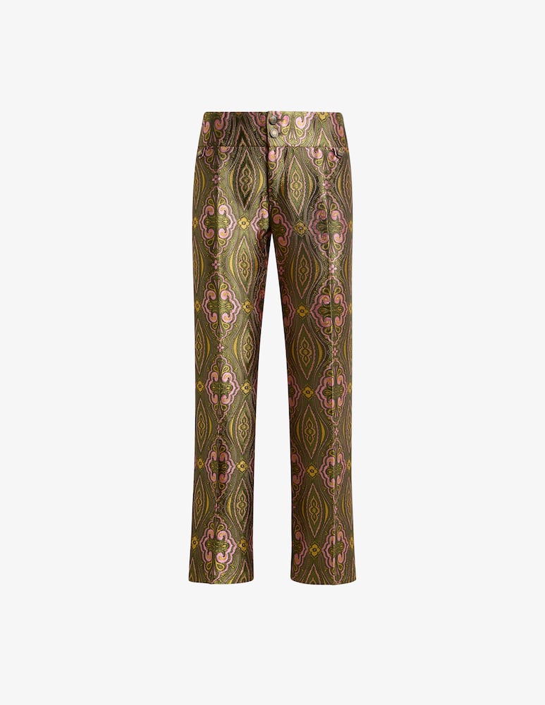 rinascente ETRO Pantaloni jacquard con motivo medaglioni floreali