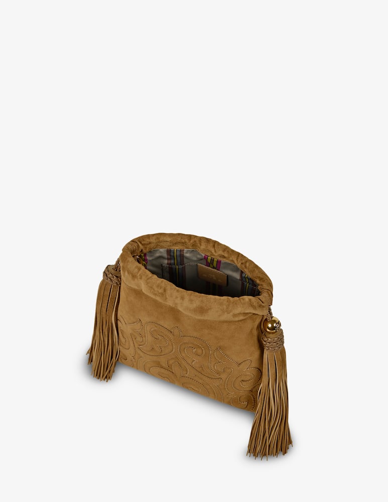 ETRO Mini suede kalispera bag with patch and tassels - picture 5 ETRO Mini suede kalispera bag with patch and tassels - picture 5