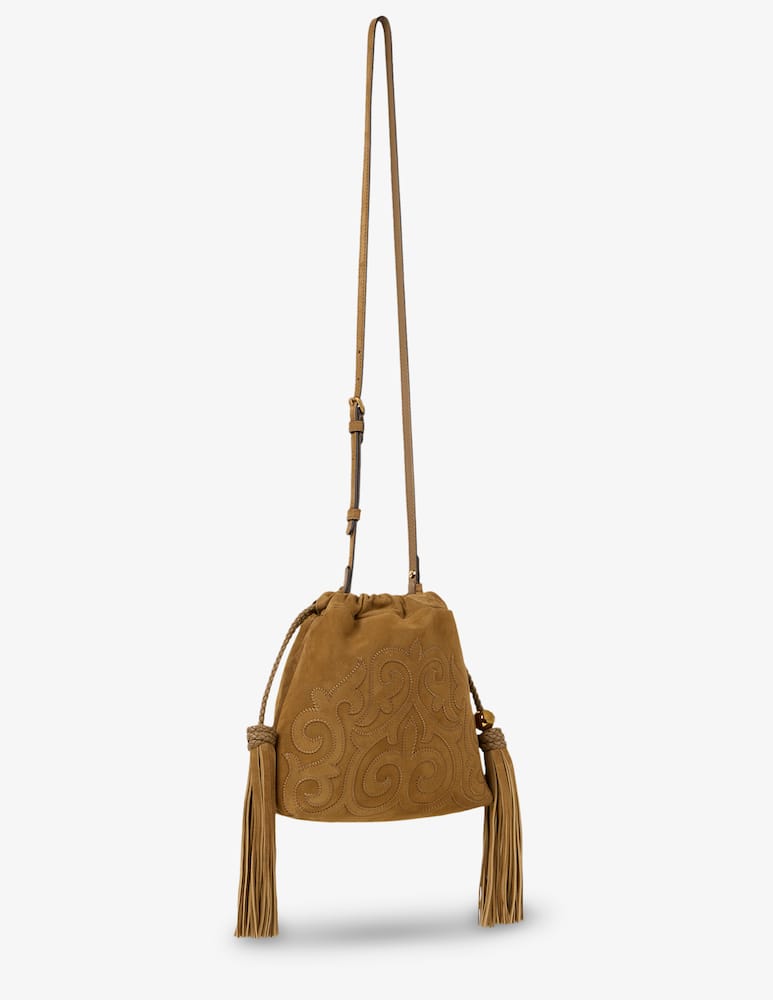 ETRO Mini suede kalispera bag with patch and tassels - picture 6 ETRO Mini suede kalispera bag with patch and tassels - picture 6