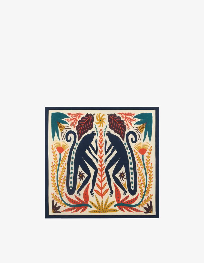ETRO Etro x tabby booth silk twill scarf with placed print - picture 1 ETRO Etro x tabby booth silk twill scarf with placed print - picture 1