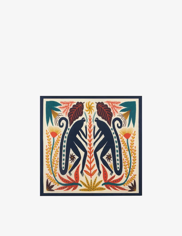 rinascente ETRO Foulard in twill di seta con stampa piazzata etro x tabby booth