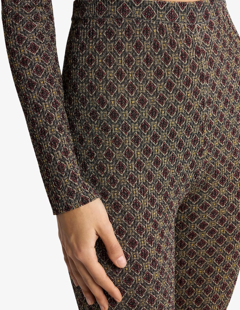 ETRO Fit-and-flare jacquard trousers with micro diamond motif - picture 4 ETRO Fit-and-flare jacquard trousers with micro diamond motif - picture 4
