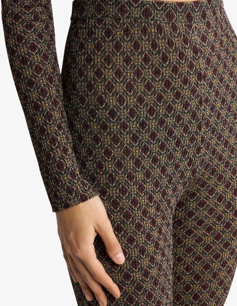rinascente ETRO Fit-and-flare jacquard trousers with micro diamond motif