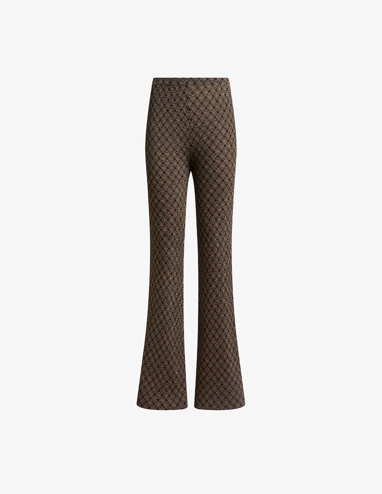 ETRO Fit-and-flare jacquard trousers with micro diamond motif - picture 5 ETRO Fit-and-flare jacquard trousers with micro diamond motif - picture 5