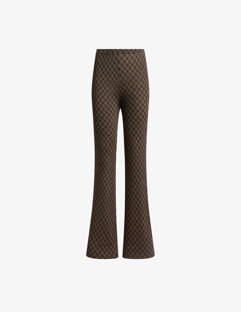 rinascente ETRO Fit-and-flare jacquard trousers with micro diamond motif