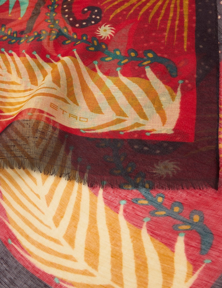 ETRO Etro x tabby booth modal-blend scarf with placed print - picture 3 ETRO Etro x tabby booth modal-blend scarf with placed print - picture 3