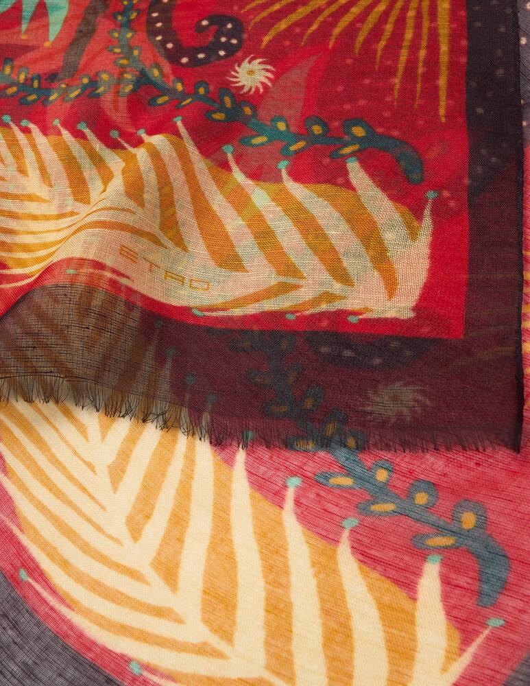 rinascente ETRO Sciarpa in misto modal con stampa piazzata etro x tabby booth