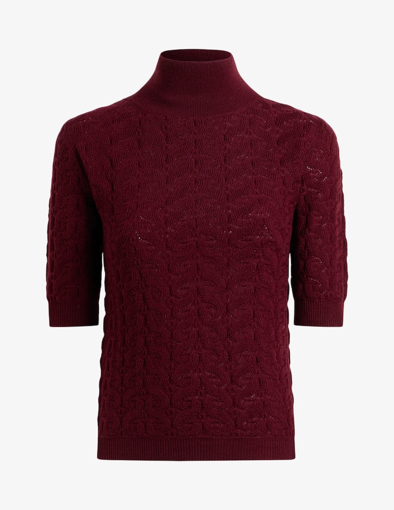 rinascente ETRO Wool mock-neck sweater with paisley detailing