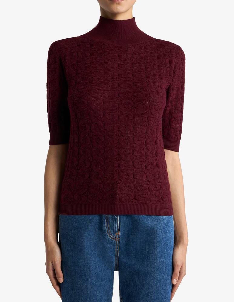 rinascente ETRO Wool mock-neck sweater with paisley detailing