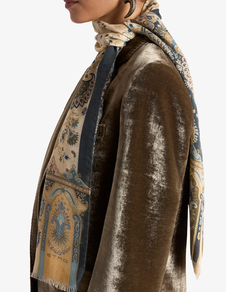 rinascente ETRO Sciarpa in modal e cashmere con motivo paisley