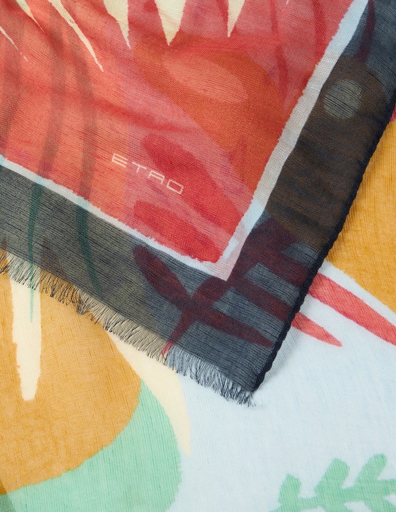 rinascente ETRO Sciarpa in misto modal con stampa piazzata etro x tabby booth