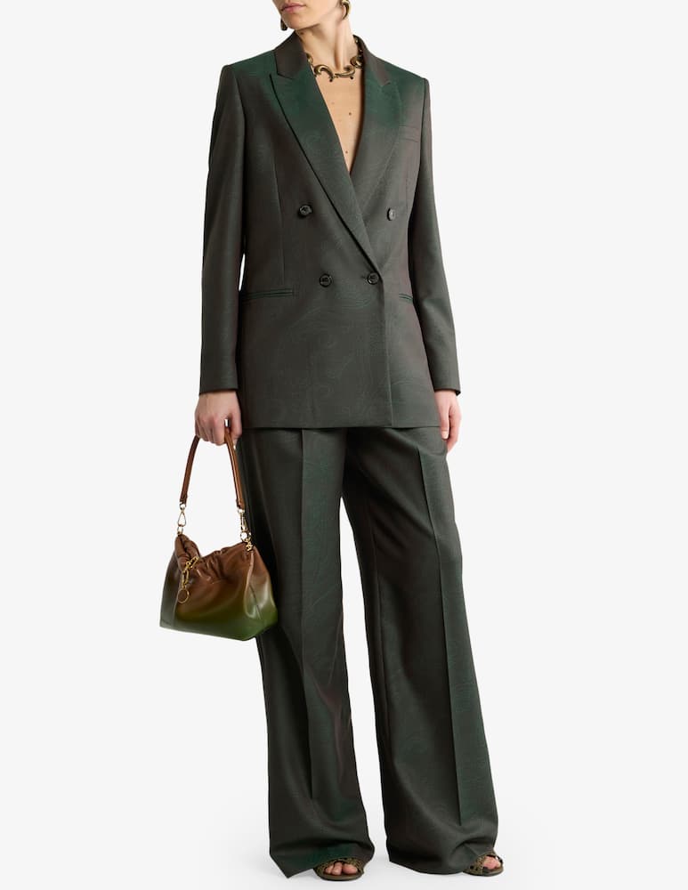 rinascente ETRO Double-breasted wool jacquard jacket with paisley motif