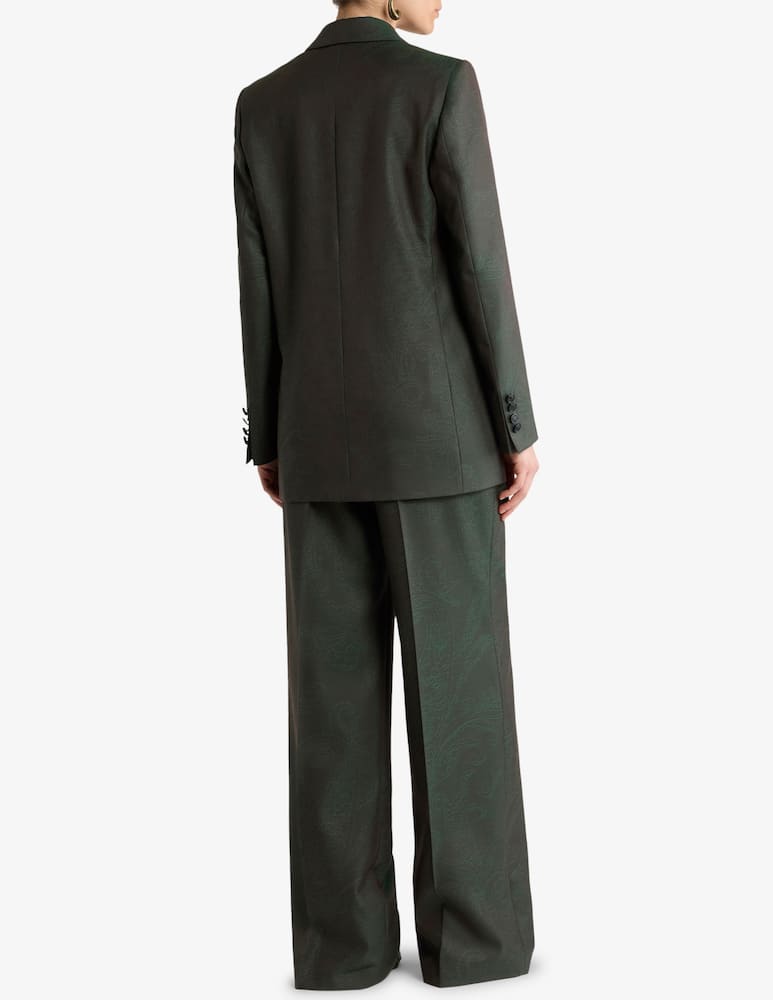 rinascente ETRO Double-breasted wool jacquard jacket with paisley motif