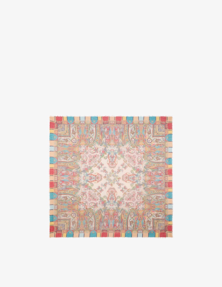 rinascente ETRO Scialle in misto modal con motivo paisley foliage