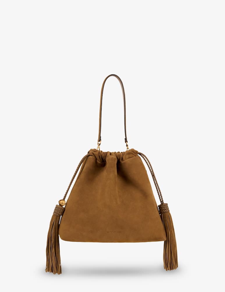 ETRO Medium suede kalispera bag with patch and tassels - picture 3 ETRO Medium suede kalispera bag with patch and tassels - picture 3