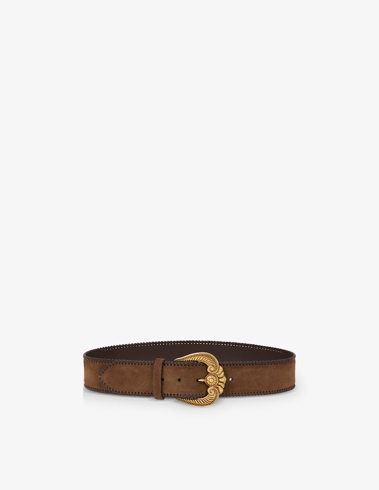 rinascente ETRO Cintura in suede con fibbia paisley
