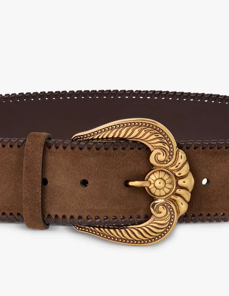 rinascente ETRO Cintura in suede con fibbia paisley