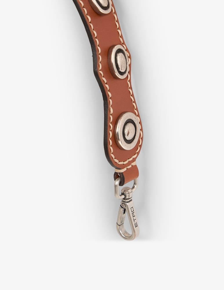 rinascente ETRO Leather bag handle with studs
