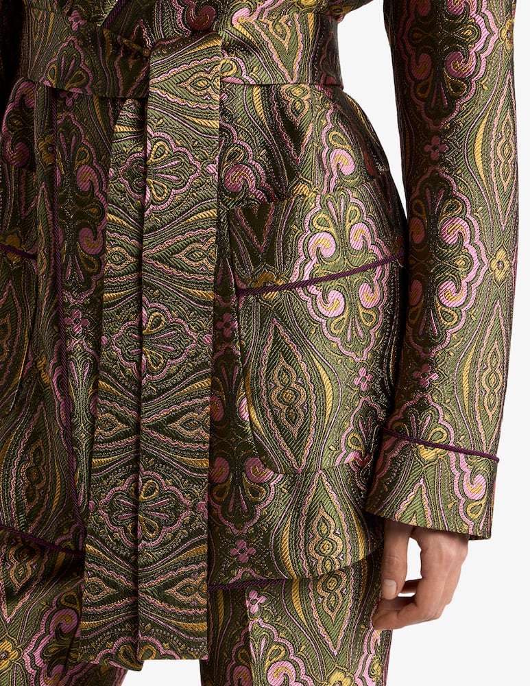 ETRO Jacquard jacket with belt and floral medallion motif - picture 4 ETRO Jacquard jacket with belt and floral medallion motif - picture 4
