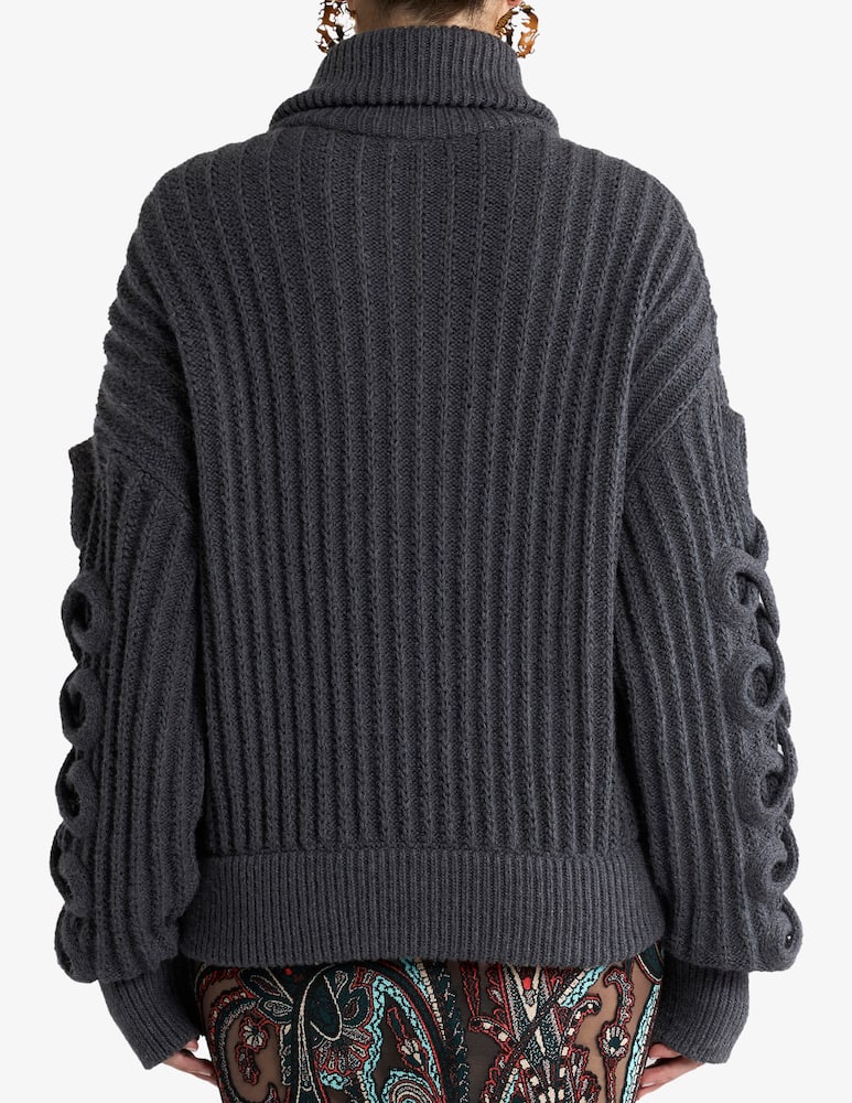 ETRO Ribbed zip-up cardigan - picture 3 ETRO Ribbed zip-up cardigan - picture 3