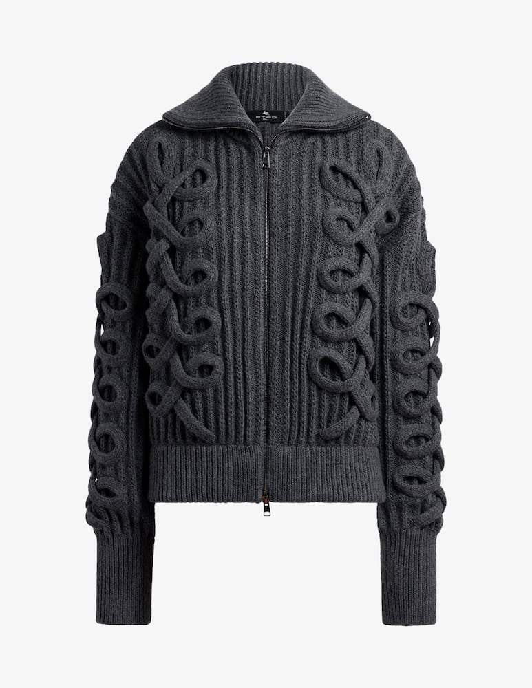ETRO Ribbed zip-up cardigan - picture 5 ETRO Ribbed zip-up cardigan - picture 5