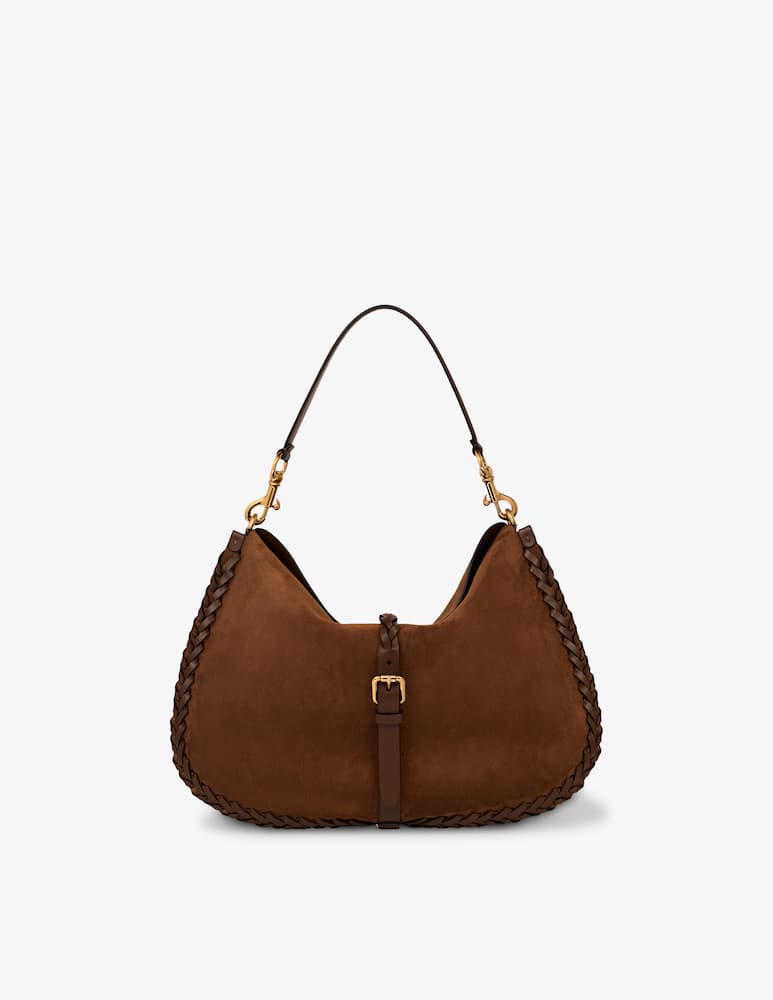 ETRO Pony maxi suede bag with threading - picture 1 ETRO Pony maxi suede bag with threading - picture 1