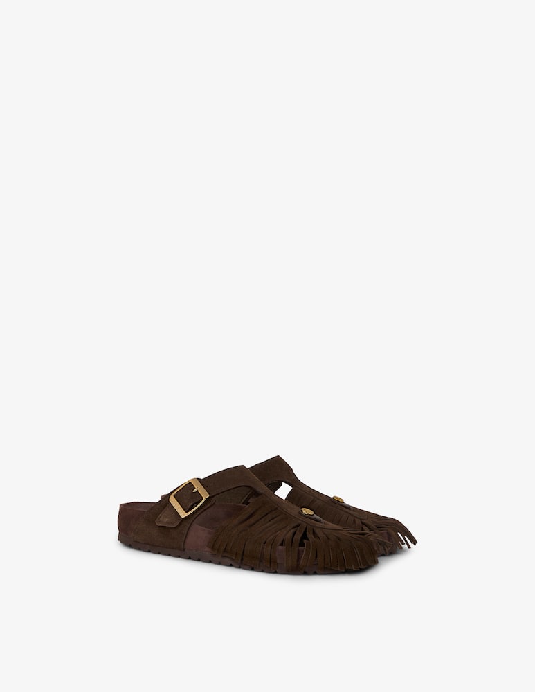 rinascente ETRO Sandalo Gizeh in suede con frange Birkenstock by Etro
