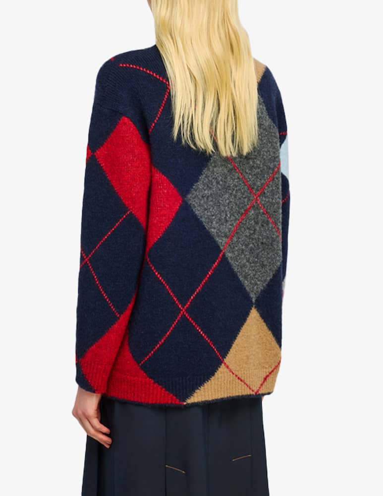 Semicouture Addy argyle turtleneck jumper - picture 3 Semicouture Addy argyle turtleneck jumper - picture 3