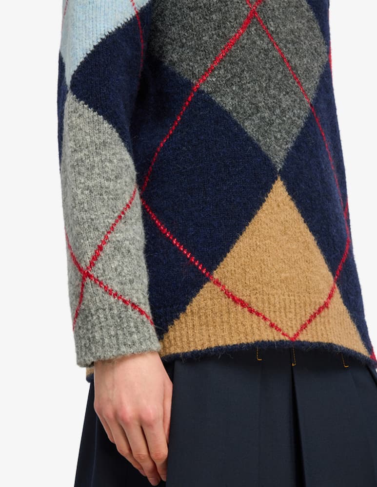 Semicouture Addy argyle turtleneck jumper - picture 4 Semicouture Addy argyle turtleneck jumper - picture 4