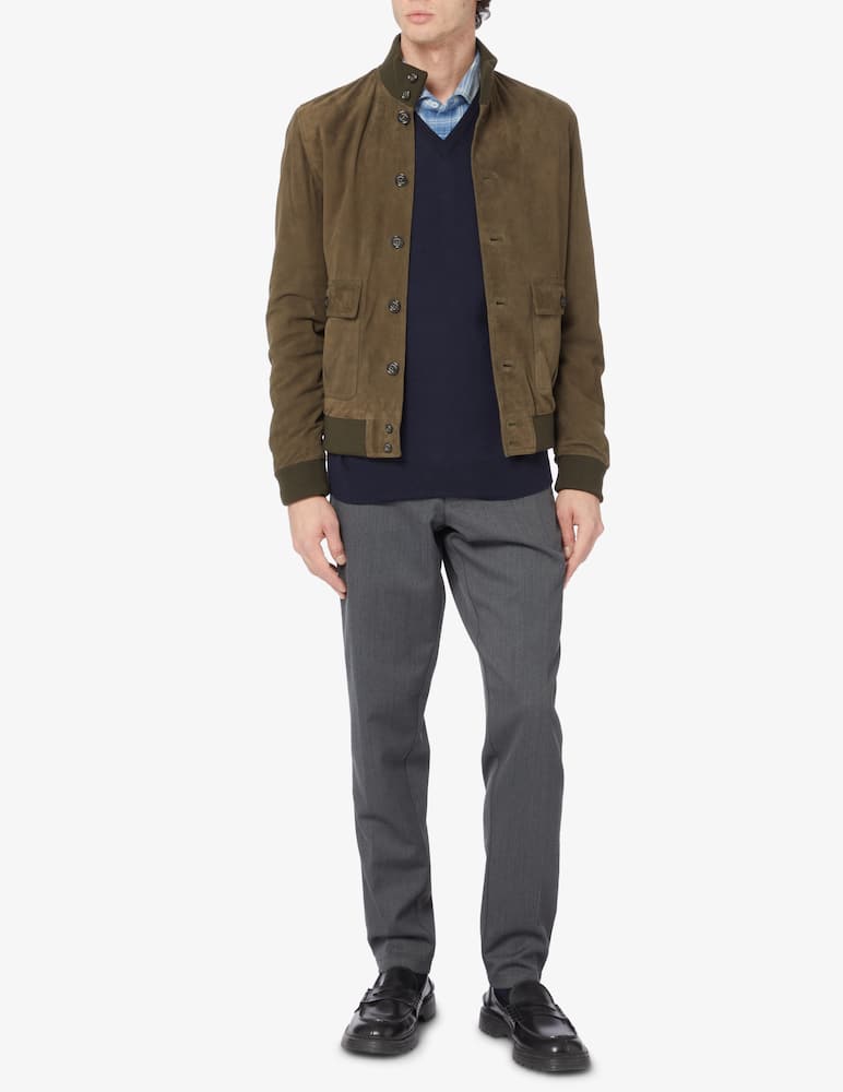 rinascente Valstar Iconic goat suede bomber jacket - Brown