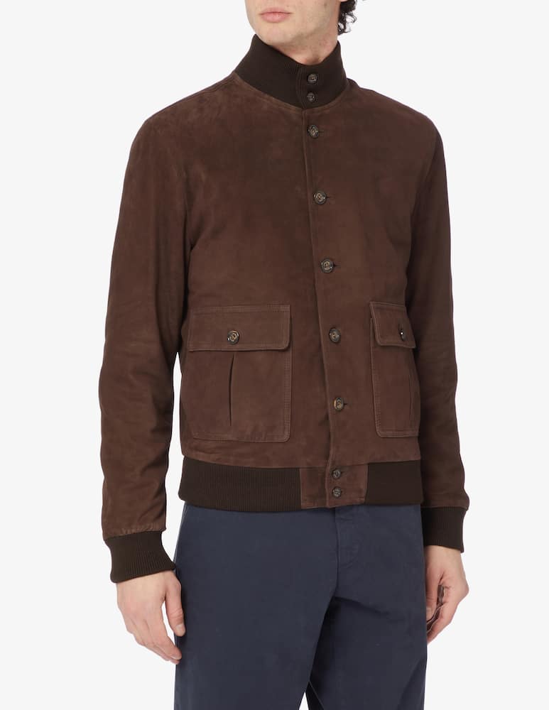 Valstar Giacca iconica bomber in pelle scamosciata di capra - Marrone - immagine 1 Valstar Giacca iconica bomber in pelle scamosciata di capra - Marrone - immagine 1