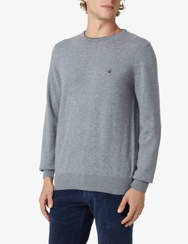 Brooksfield Wool crewneck jumper - grey - picture 1 Brooksfield Wool crewneck jumper - grey - picture 1