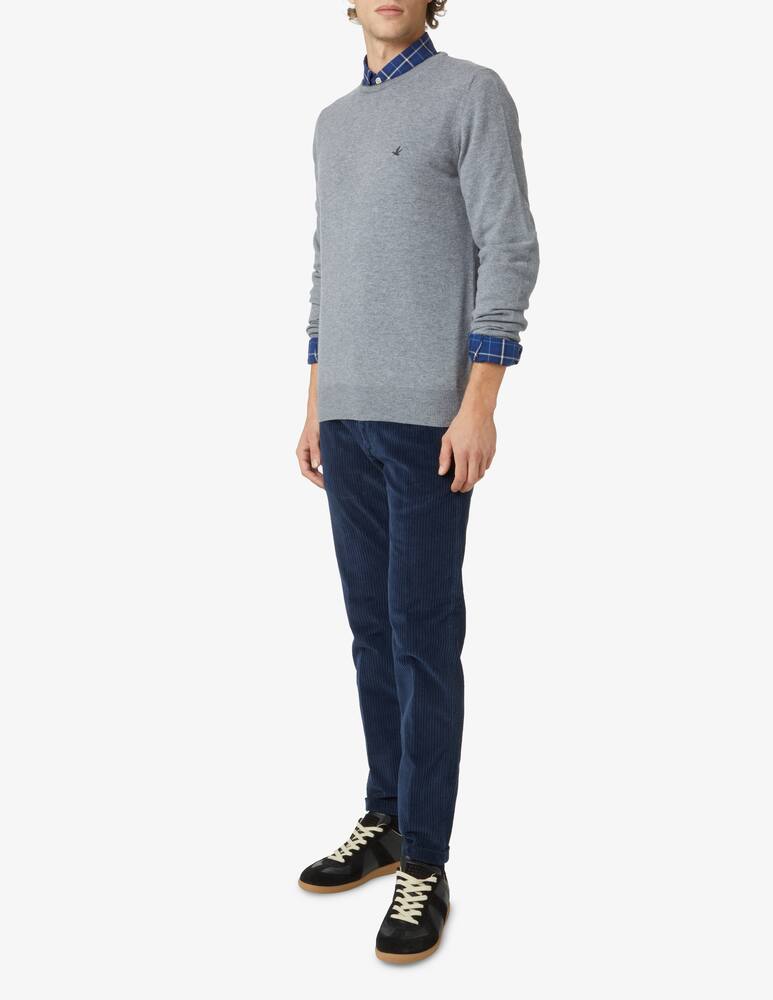 Brooksfield Wool crewneck jumper - grey - picture 2 Brooksfield Wool crewneck jumper - grey - picture 2