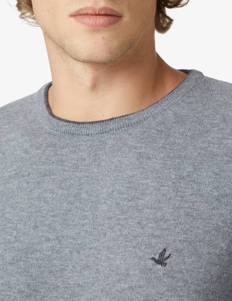 Brooksfield Wool crewneck jumper - grey - picture 4 Brooksfield Wool crewneck jumper - grey - picture 4