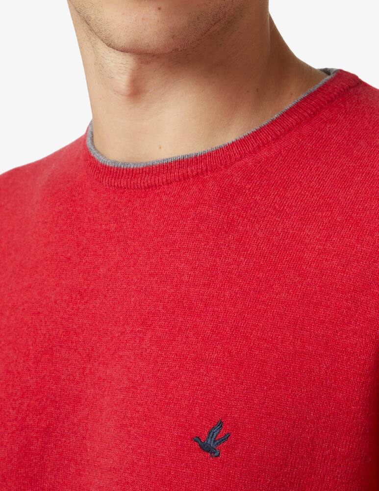 rinascente Brooksfield Maglia girocollo in lana - amarena