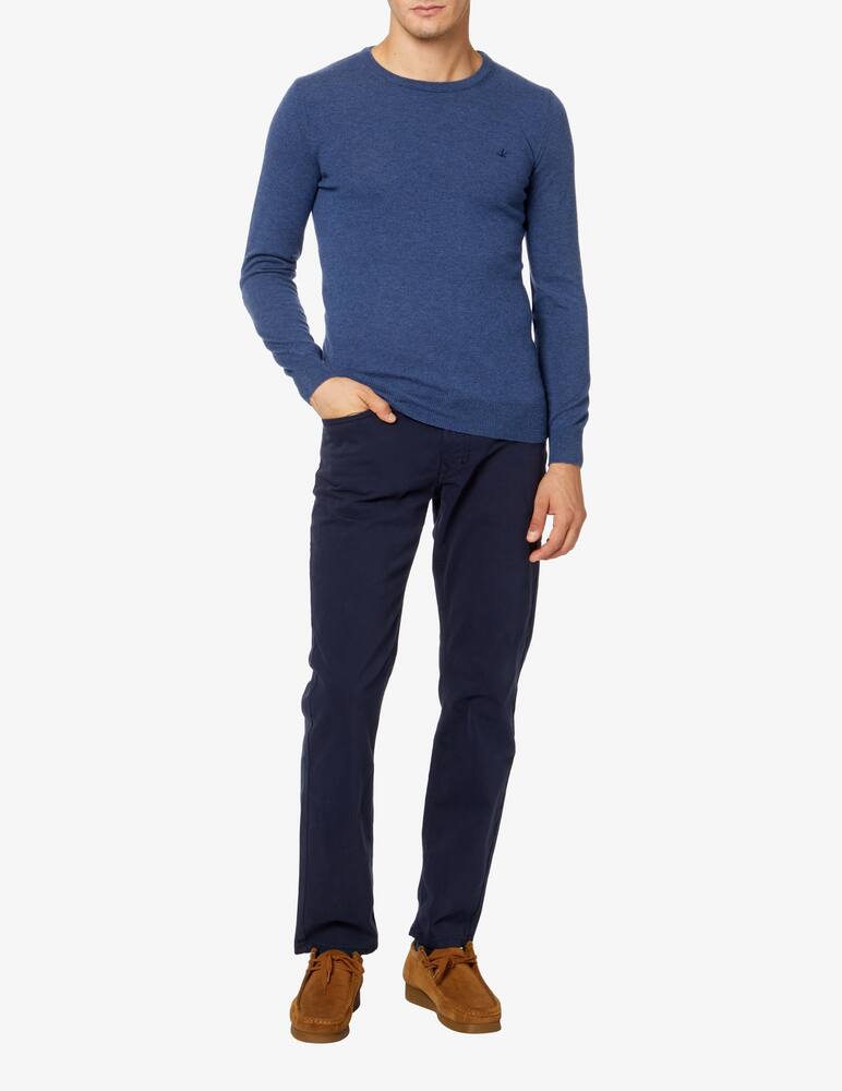 rinascente Brooksfield Crewneck jumper with patches - navy