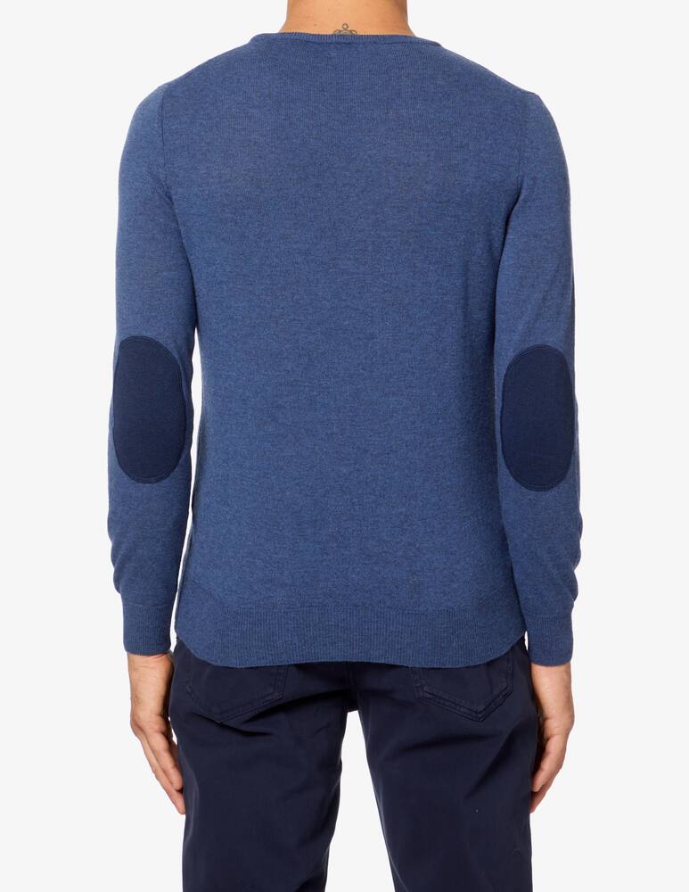 rinascente Brooksfield Crewneck jumper with patches - navy