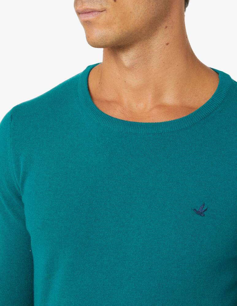 rinascente Brooksfield Maglia girocollo in lana con toppe - verde