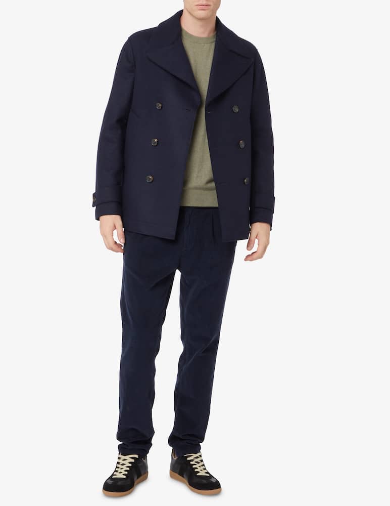 rinascente Brooksfield Wool blend peacoat - Blue