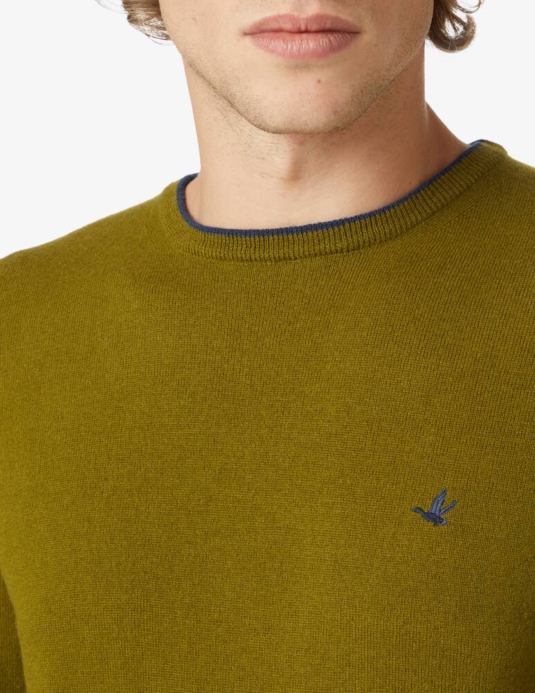 rinascente Brooksfield Maglia girocollo in lana - verde militare