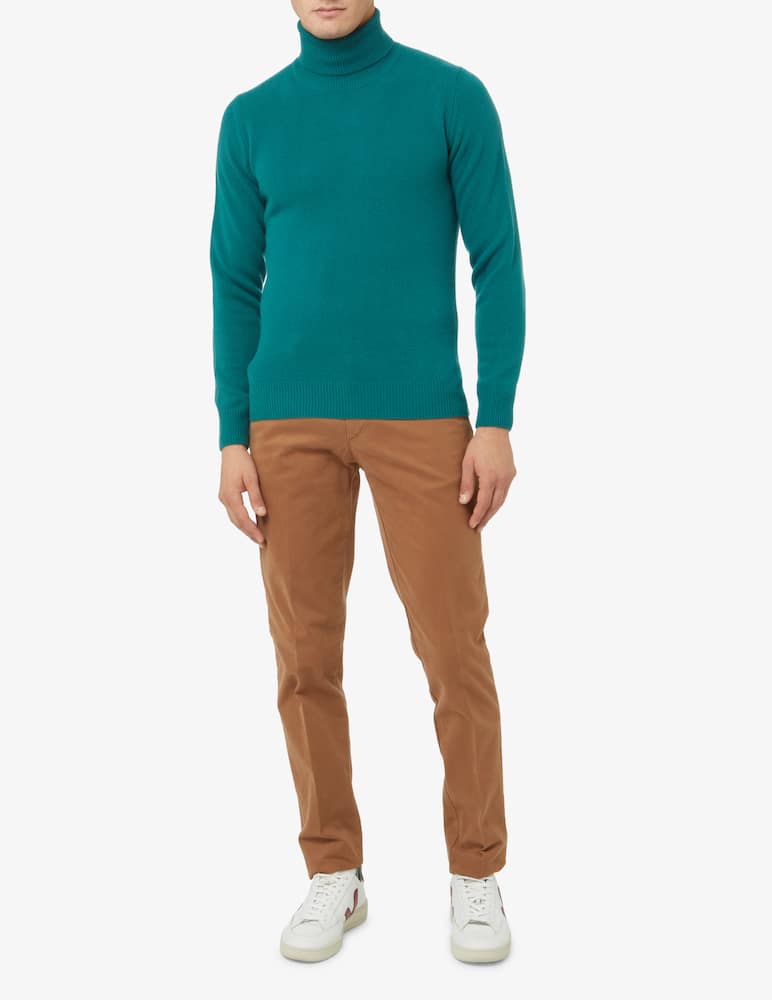 rinascente Brooksfield Cashmere blend turtleneck - bottle green