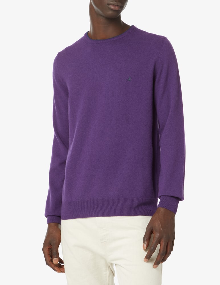 Brooksfield Wool crewneck jumper - purple - picture 1 Brooksfield Wool crewneck jumper - purple - picture 1